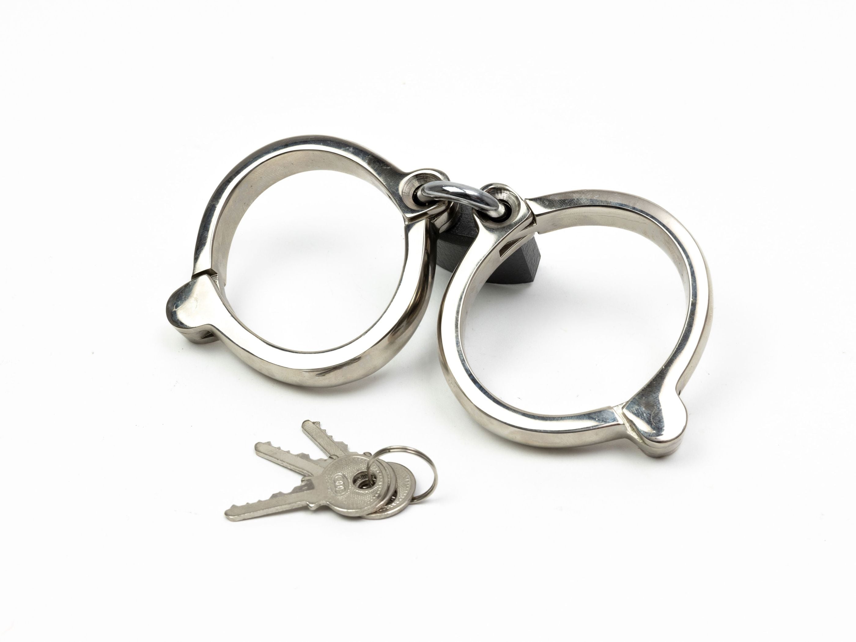 Charming brass handcuffs, heavy bracelets with padlock