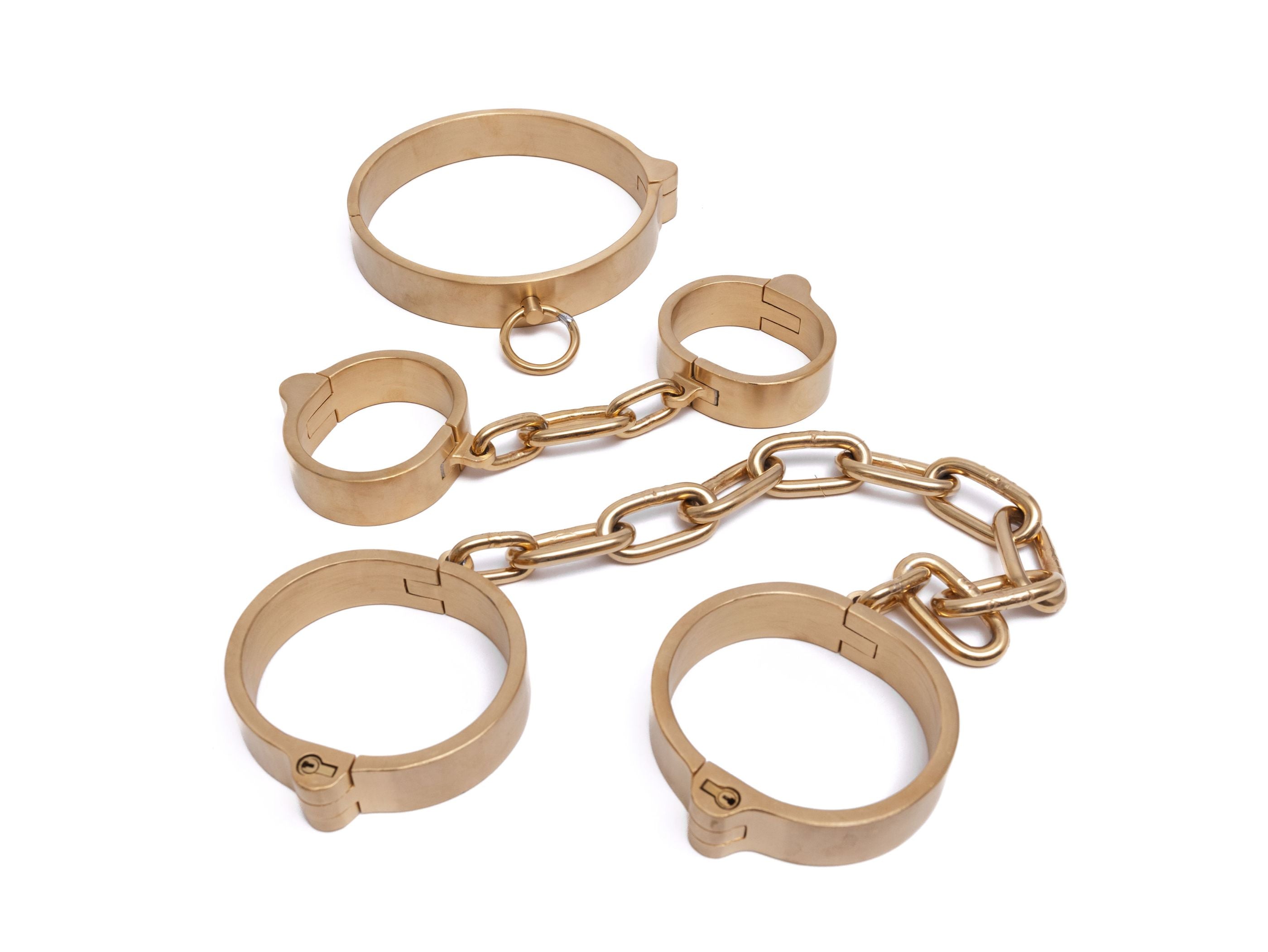 Stainless steel push-in lock cuffs and collar