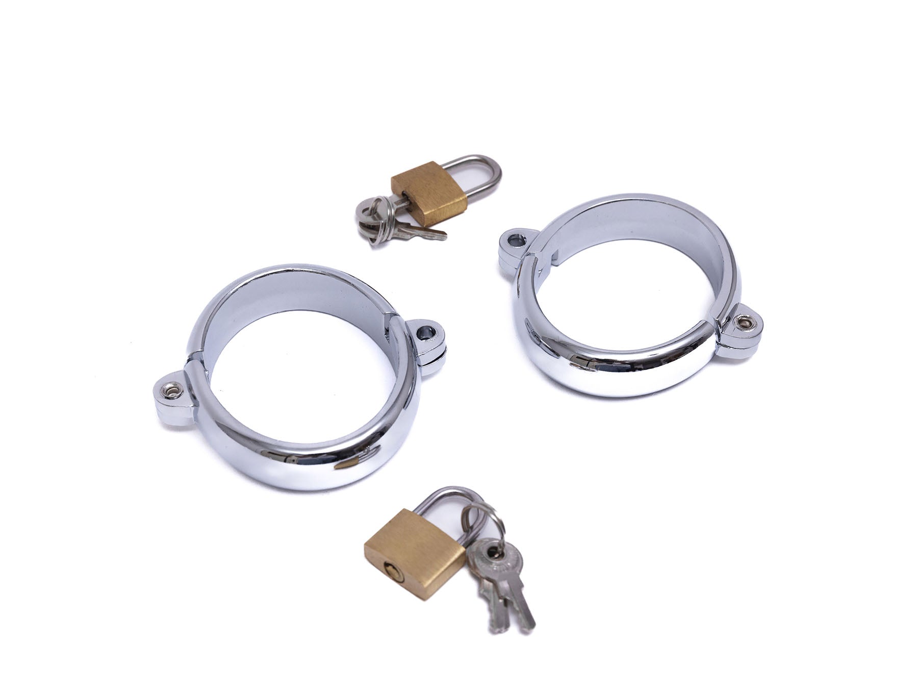 Cute metal handcuffs, bracelets with padlocks